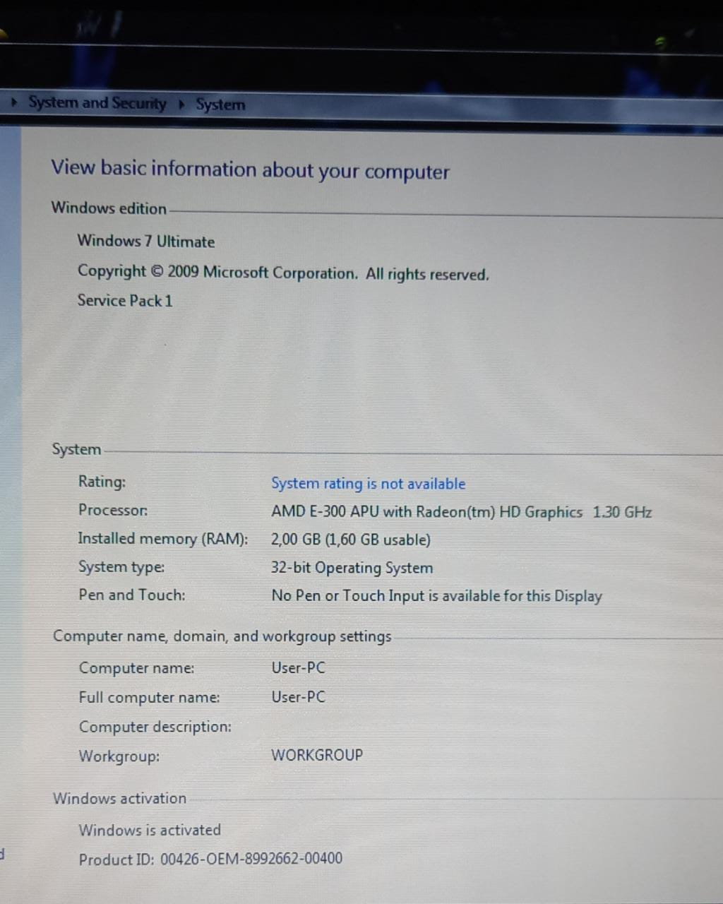 Hp compaq noutbuku