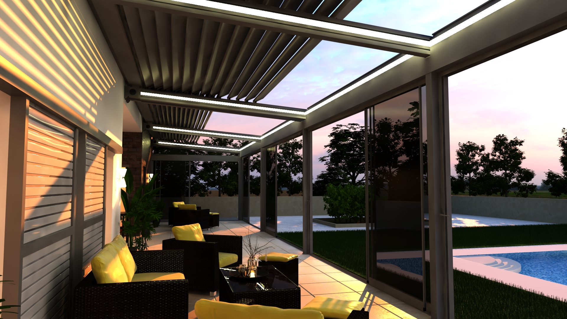Rolling roof açılıb bağlanan tavan
