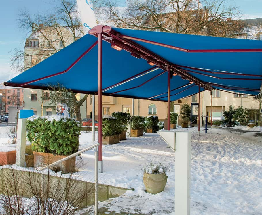 Qoşa açılan tent sistemi