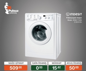Paltaryuyan maşın Indesit 7 kq İlkin Odenissiz Arayissiz ve Zaminsiz