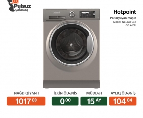 Paltaryuyan maşın Hotpoint 9 kq İlkin Odenissiz Arayissiz ve Zaminsiz
