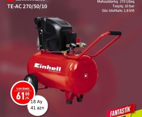 Hava Kompressor 50 Litr Einhell 18 Aya Arayissiz Zaminsiz