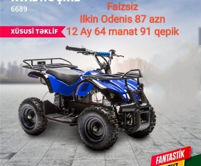 Usaqlar ucun Kvadroçikl 12 Aya Faizsiz Kreditle