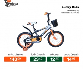 Velosiped 16 Luck Kids Hissə Hissə Ödənişlə Arayışsız Zaminsiz