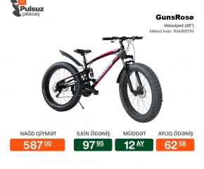 Velosiped 26 GunsRose Kreditle Arayissiz Zaminsiz