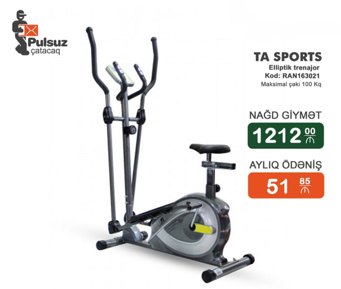 Elliptik trenajor TA Sport 2in1 Ilkin Odenissiz Arayissiz Zaminsiz