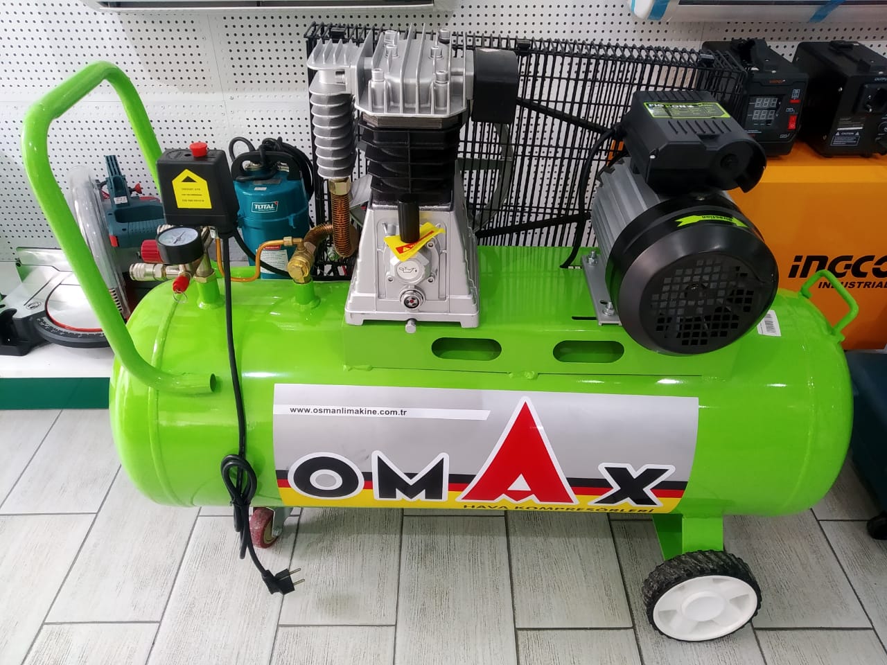 Omax Kompressor 100 Litr Faizsiz Kreditle Arayissiz Zaminsiz