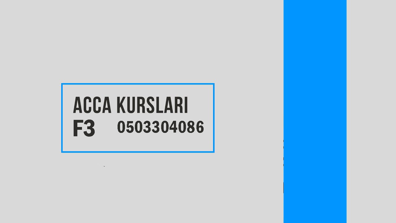 ACCA F3 kurslari