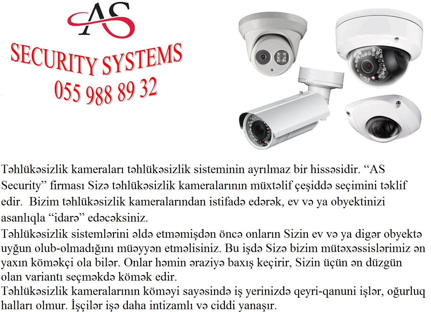 ✴Təhlükəsizlik kameraları ✴ 055 988 89 32✴