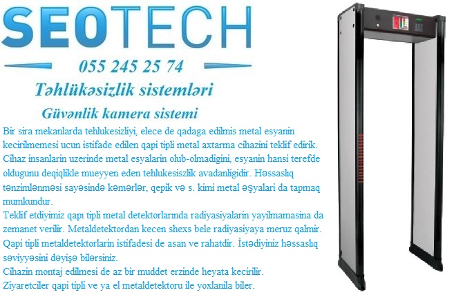 ✓ Qapi tipli metal detector / metal arama ✓ 055 245 25 74 ✓